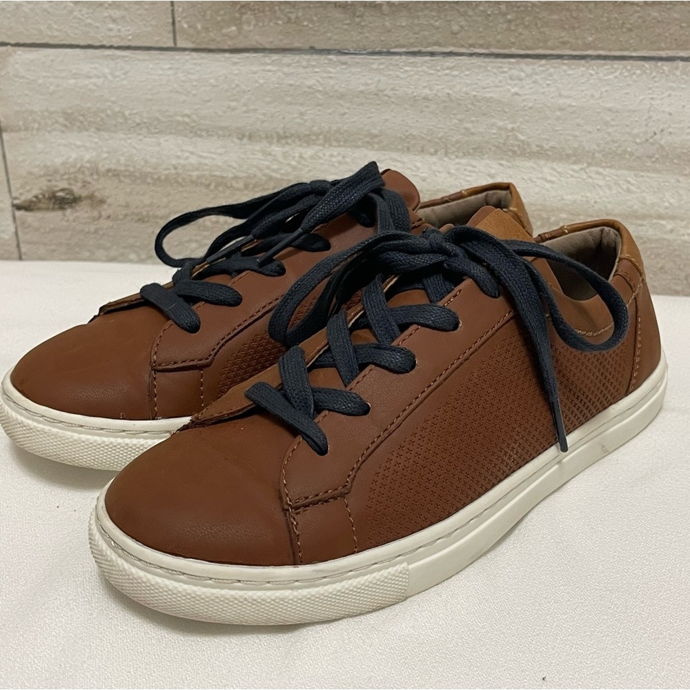 Nordstrom Rack Bradley Brown Leather Casual Sneakers Boys Size 3